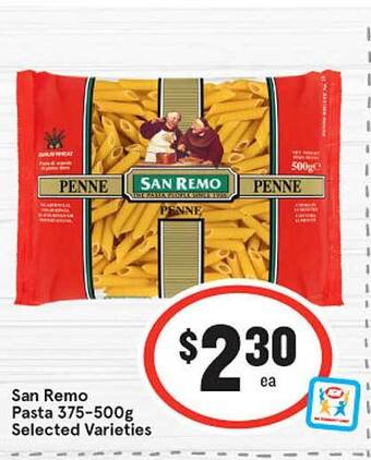 IGA San Remo Pasta offer