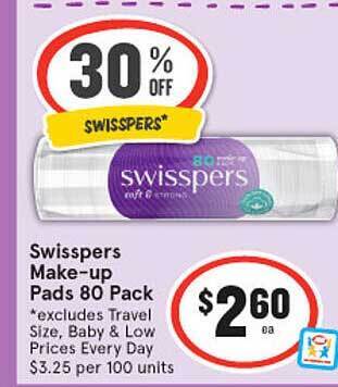Swisspers Make-up Pads 80 Pack