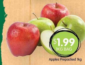Spudshed Apples Prepacked 1kg offer