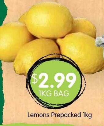 Spudshed Lemons Prepacked 1kg offer