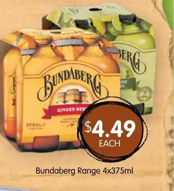 Spudshed Bundaberg Range 4x375ml offer