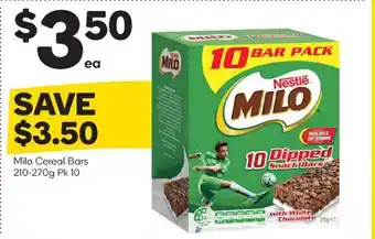 Woolworths Milo Cereal Bars offer