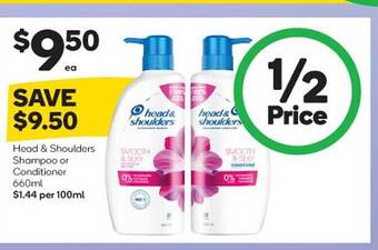 Woolworths Head & Shoulders Shampoo Or Conditioner offer
