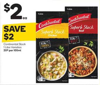 Woolworths Continental Stock 1 Litre Varieties offer