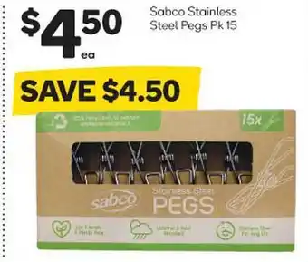 Woolworths Sabco Stainless Steel Pegs offer