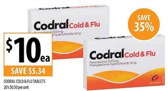 Supabarn Codral Cold & Flu Tablets offer