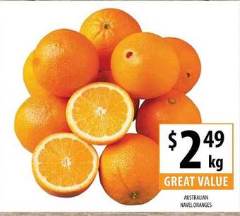 Supabarn Australian Navel Oranges offer