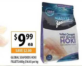 Supabarn Global Seafoods Hoki Fillets 600g offer