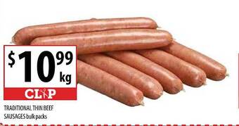 Traditional Thin Beef Sausages