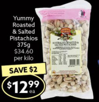 Ritchies Yummy Roasted & Salted Pistachios 375g offer