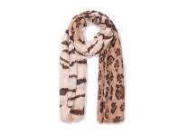 Gregory Ladner Animal Print Scarf with Foil