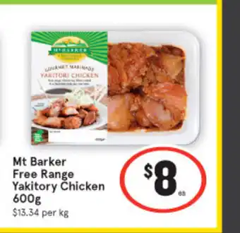 IGA Mt Barker Free Range Yakitory Chicken 600g offer