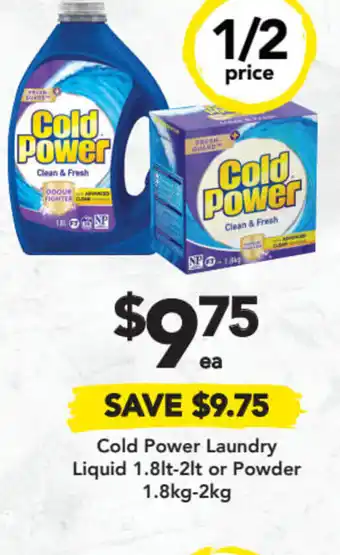 Drakes Cold Power Laundry Liquid 1.8-2lt or Powder 1.8-2kg offer