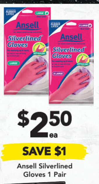 Drakes Ansell Silverlined Gloves 1 Pair offer