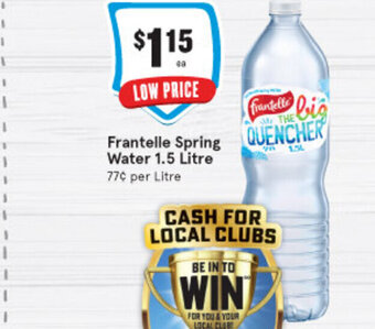 IGA Frantelle Spring Water 1.5 Litre offer