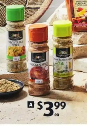 ALDI Ina Paarman's Kitchen Seasonings and Spices 160g-245g $3.99 offer