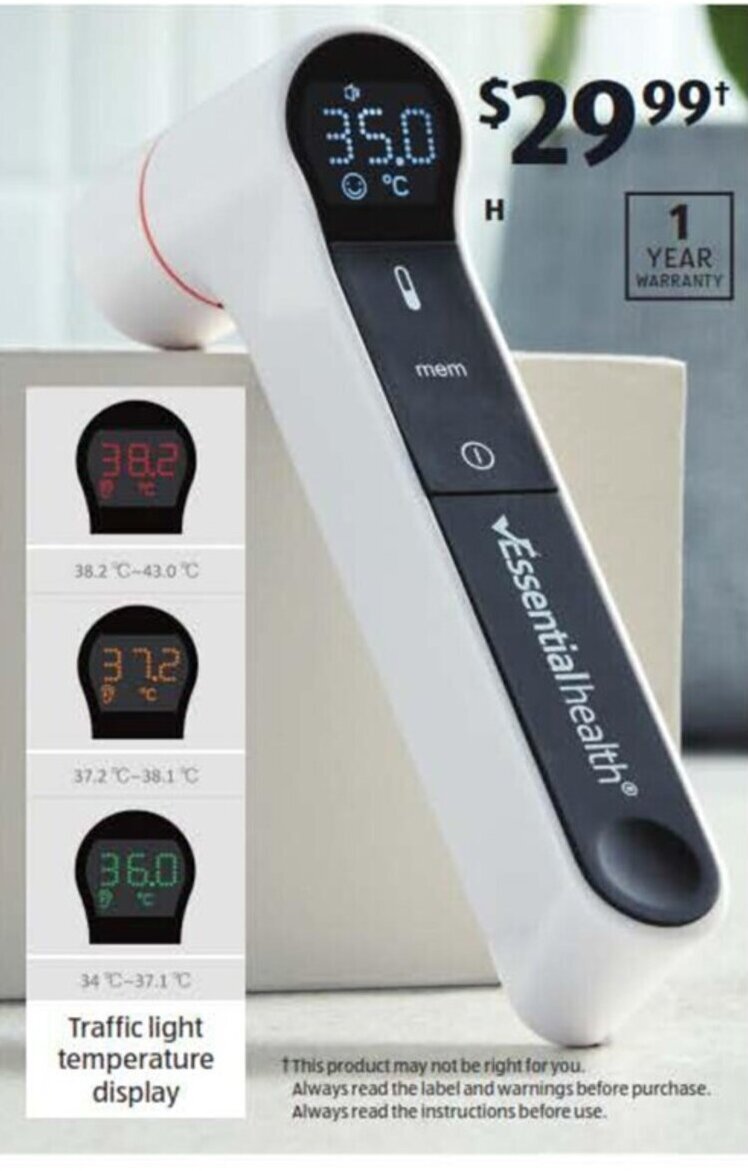 Ear and Forehead Infrared Thermometer offer at ALDI