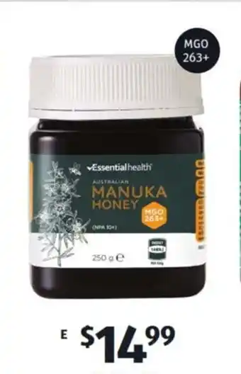 ALDI Essential Health Manuka Honey MGO 263+250g offer