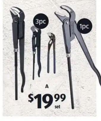 ALDI Assorted Pipe Wrench Sets offer
