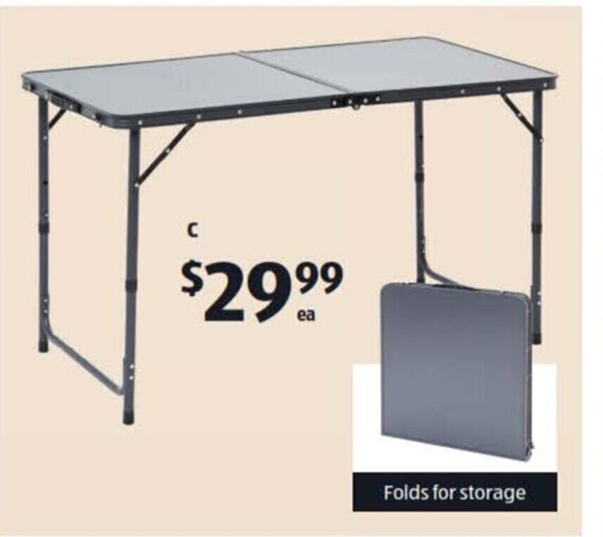 2 Fold Camp Table offer at ALDI