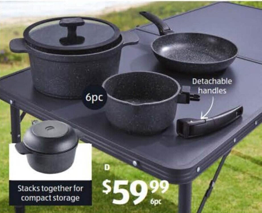 Compact Cookware 6 Pieces Set offer at ALDI