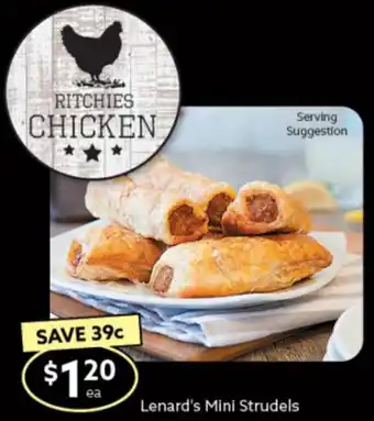Ritchies Lenard's Mini Strudels offer