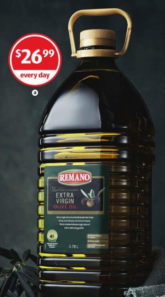 Remano Extra Virgin Olive Oil 3.78L offer at ALDI