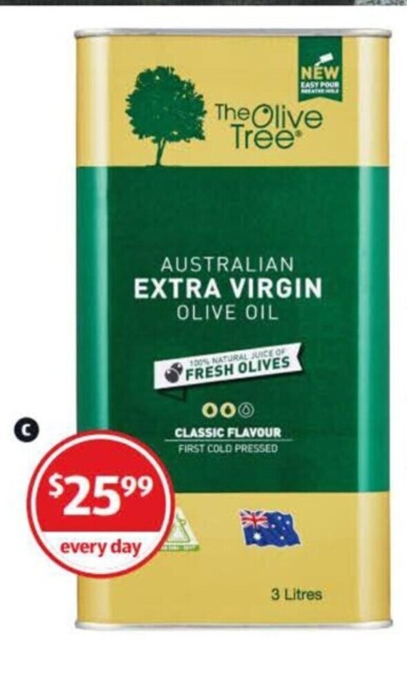 ALDI The Olive Tree Australian Extra Virgin Olive Oil 3L offer