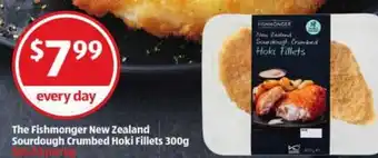 ALDI The Fishmonger New Zealand Sourdough Crumbed Hoki Fillets 300g offer