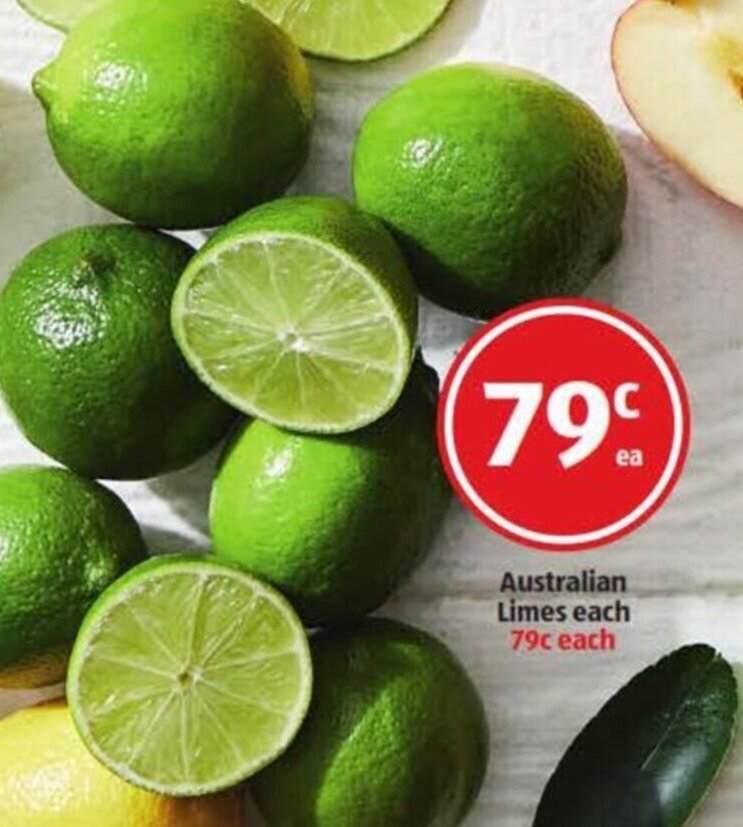 Australian Limes each offer at ALDI