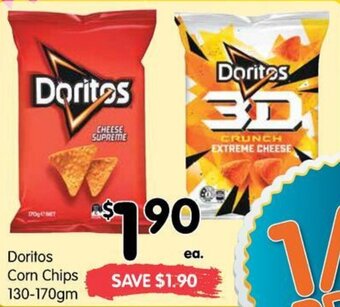Spar Doritos Corn Chips 130-170gm offer