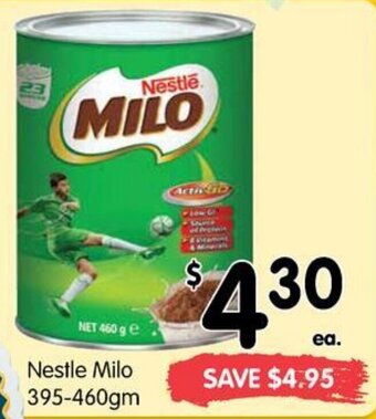 Spar Nestle Milo 395-460gm offer