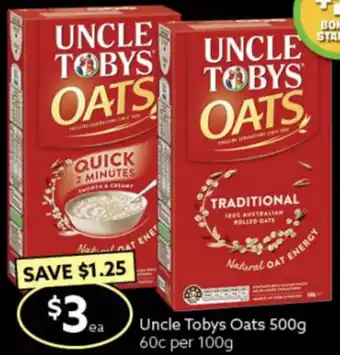 Ritchies Uncle Tobys Oats 500g offer