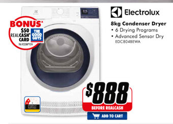 The Good Guys Electrolux - 8kg Condenser Dryer offer