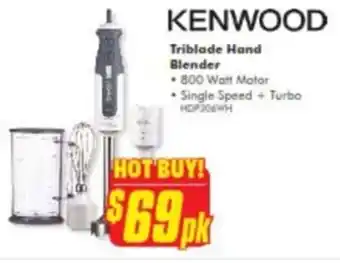 The Good Guys Kenwood Triblade Hand Blender HDP306WH offer