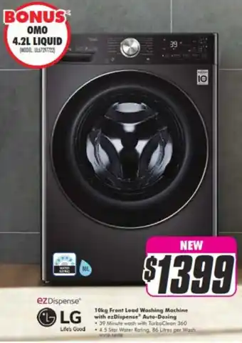LG 10kg Front Load Washing Machine with ezDispense' Auto-Dosing WV10-1410G