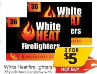 Cheap as Chips White Heat Fire Lighters 36 Pack HA4053 Singe Buy $2.95 offer