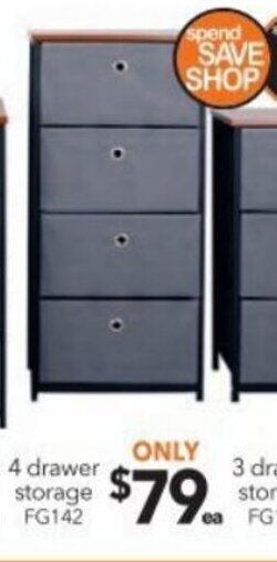 Cheap as Chips 4 Drawer Storage FG142 offer