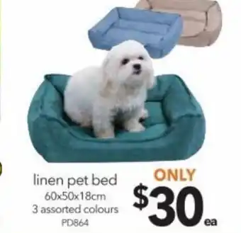 Linen Pet Bed PD864