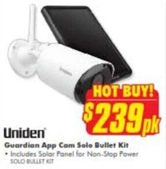 The Good Guys Uniden' Guardian App Cam Solo Bullet Kit offer
