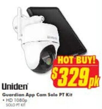 The Good Guys Uniden' Guardian App Cam Solo PT Kit offer