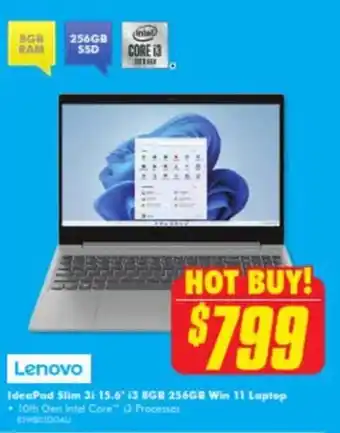 The Good Guys Lenovo IdeaPad Slim 3i 15.6" i3 8GB 256GB Win 11 Laptop BIW501DGAI2 offer