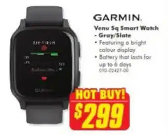 The Good Guys Garmin Venu Sq Smart Watch - Gray/Slate 010-02427-00 offer