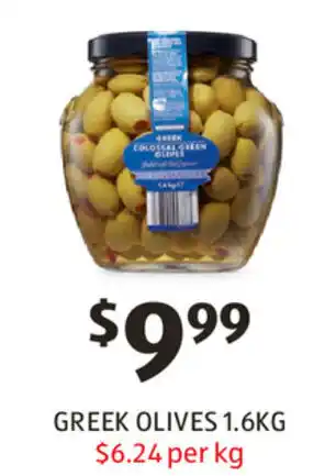 ALDI Greek Olives 1.6 KG offer