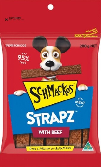 Woolworths Schmackos Strapz Dog Treats 200g offer