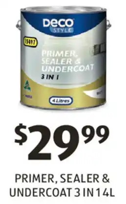 ALDI Primer, Sealer & Undercoat 3 in 14 L offer