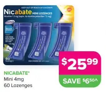 Nicabate Mini 4mg 60 Lozenges