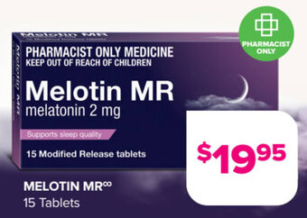 Malouf Pharmacies Melotin MR 15 Tablets offer