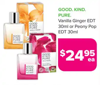 Good Kind Pure Vanilla Ginger EDT 30ml or Peony Pop EDT 30ml