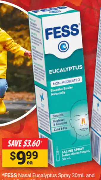 Cincotta Chemist Fess Nasal Eucalyptus Spray 30mL offer